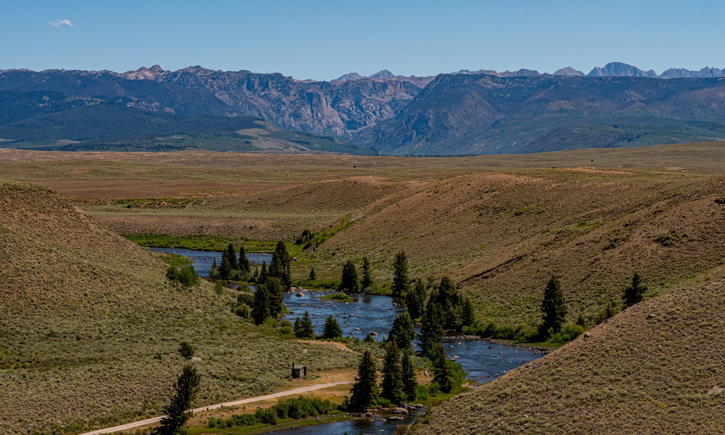 The Site 2 Campground along the river, Wind River Range, Wyoming
